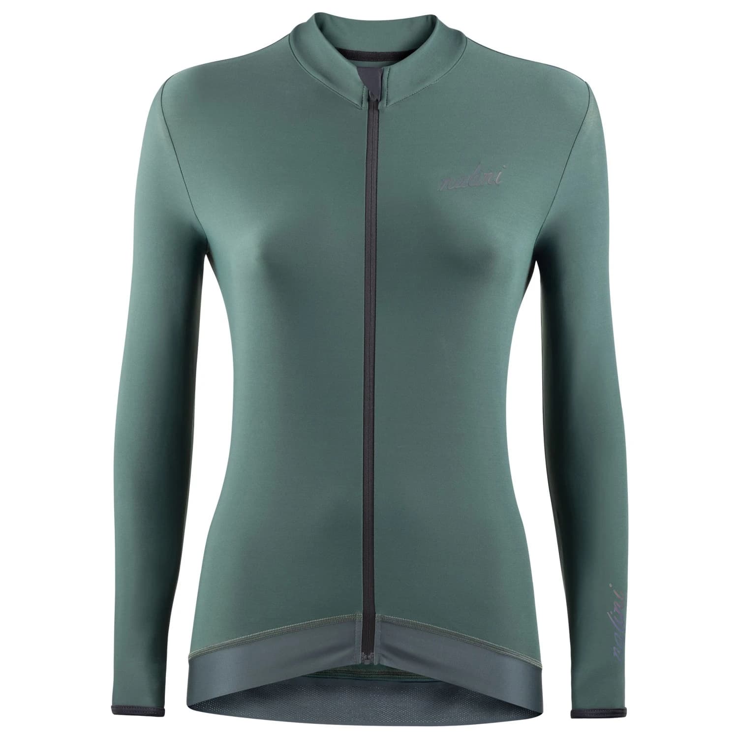 Фланелка с дълъг ръкав за колоездене Nalini Women's New Wrap L/S Jersey Cycling jersey - Green Pine