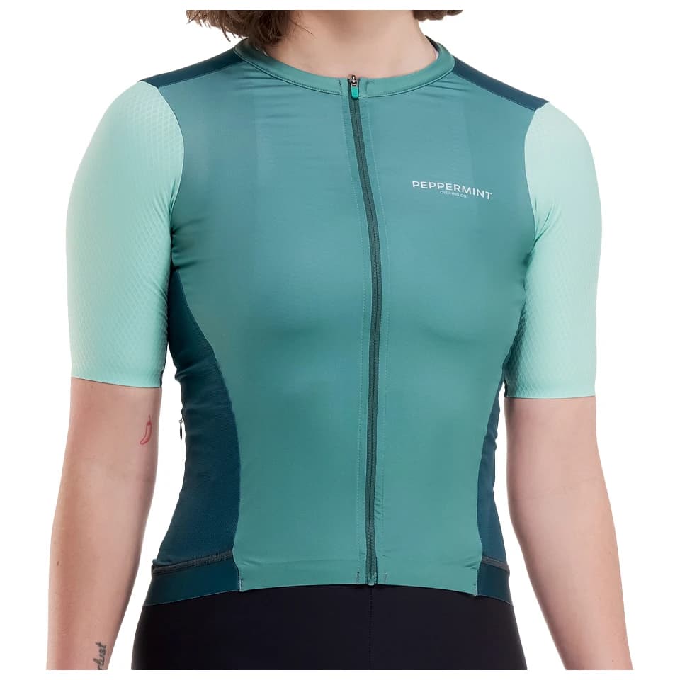 Дамска фланелка с къс ръкав за колоездене PEPPERMINT Women's Signature Jersey Cycling jersey - Seaweed
