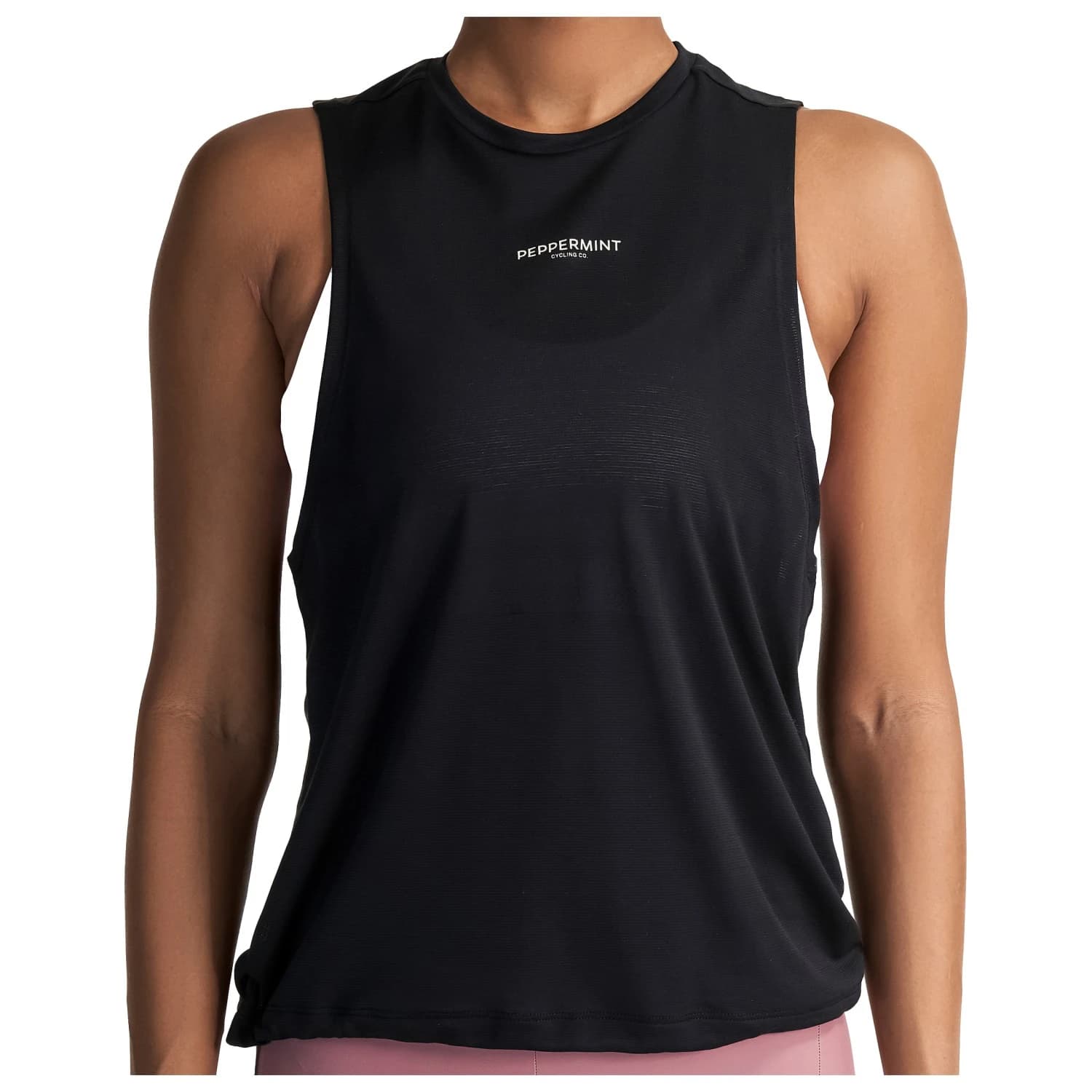 Дамска фланелка с къс ръкав за колоездене Peppermint Women's Signature Tank Cycling jersey - Black