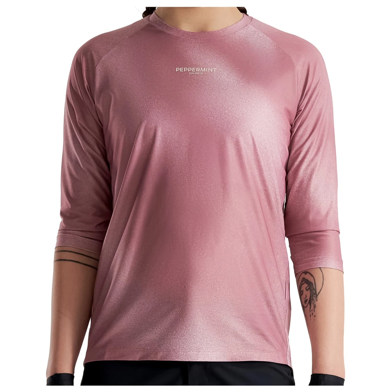 Дамска фланелка с къс ръкав за колоездене Peppermint Women's Trail 3/4 Jersey Cycling jersey - Blend Blush