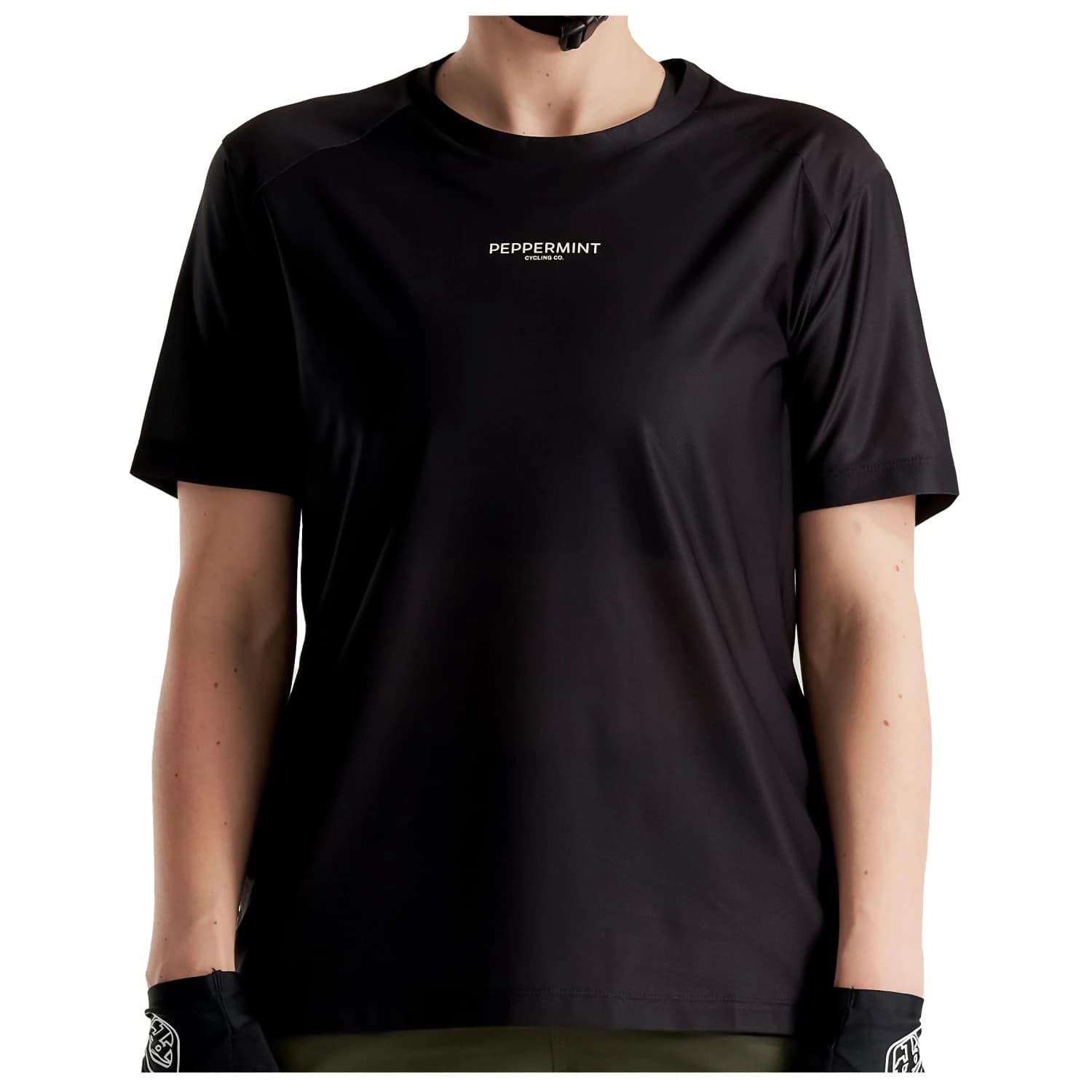 Дамска фланелка с къс ръкав за колоездене Peppermint Women's Trail Short Sleeve Jersey Cycling jersey - Black