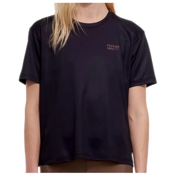 Дамска фланелка с къс ръкав за колоездене PEPPERMINT Women's Trail Short Sleeve Jersey Cycling jersey - Black II