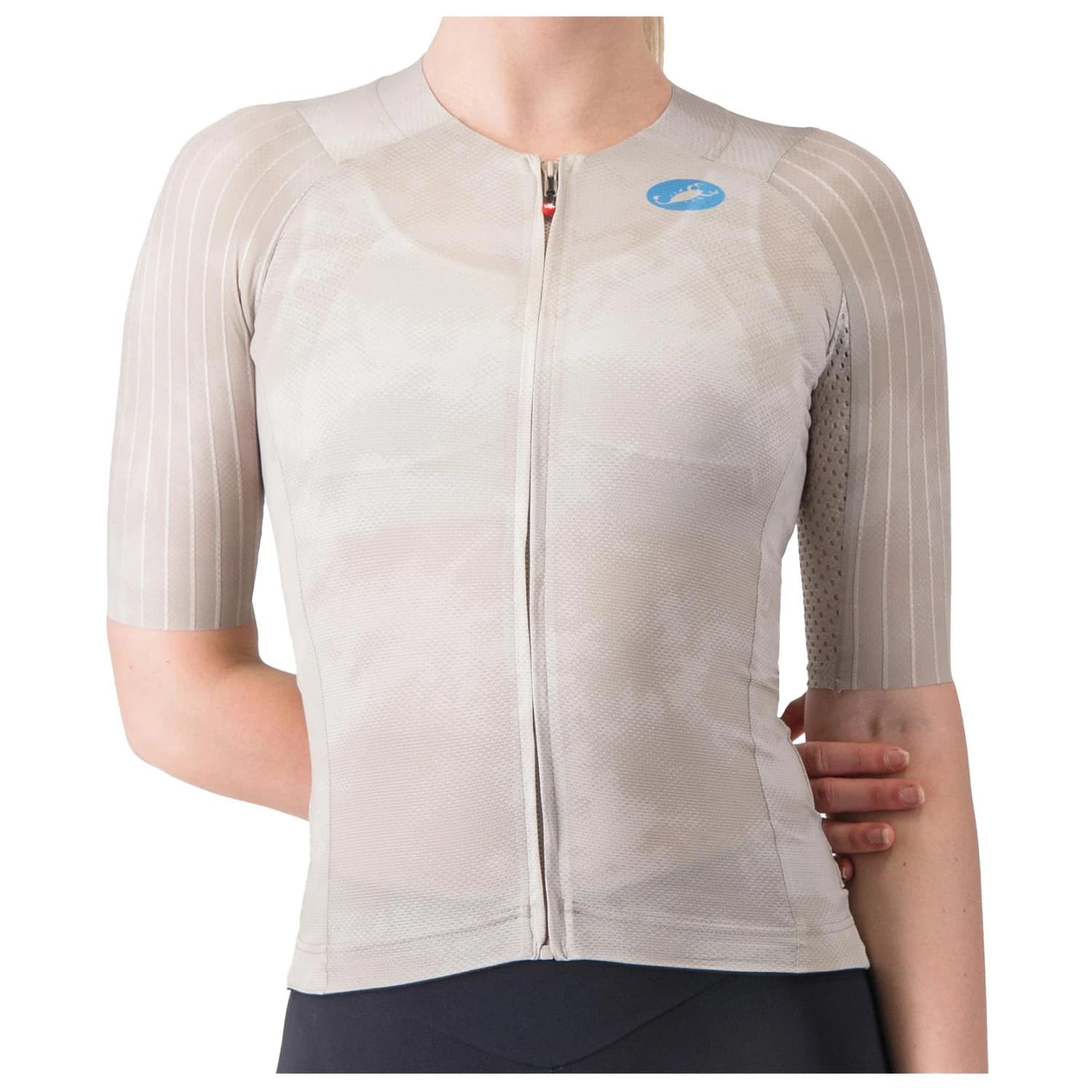 Дамска фланелка с къс ръкав за колоездене Castelli Women's Aero Race 8S Jersey Cycling jersey - Clay