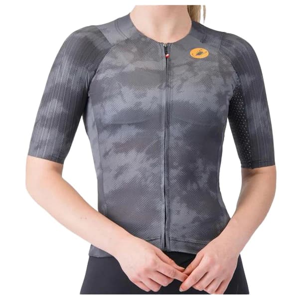 Дамска фланелка с къс ръкав за колоездене Castelli Women's Aero Race 8S Jersey Cycling jersey - Dark Gray
