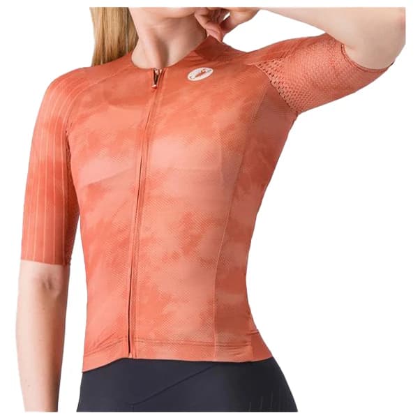 Дамска фланелка с къс ръкав за колоездене Castelli Women's Aero Race 8S Jersey Cycling jersey - Paprika