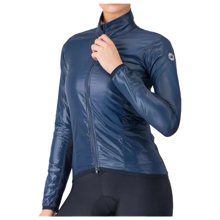Дамска фланелка с къс ръкав за колоездене Castelli Women's Aria Shell 2 Jacket Cycling jersey - Belgian Blue