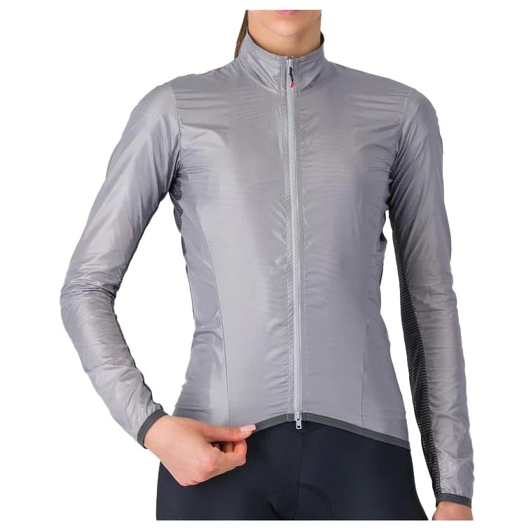 Дамска фланелка с къс ръкав за колоездене Castelli Women's Aria Shell 2 Jacket Cycling jersey - Silver Gray
