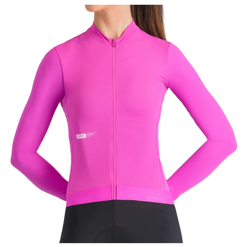 Дамска фланелка с къс ръкав за колоездене Sportful Women's SRK Jersey L/S Cycling jersey - Cosmic Berry
