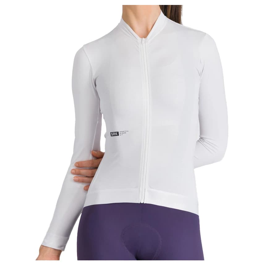Дамска фланелка с къс ръкав за колоездене Sportful Women's SRK Jersey L/S Cycling jersey - White