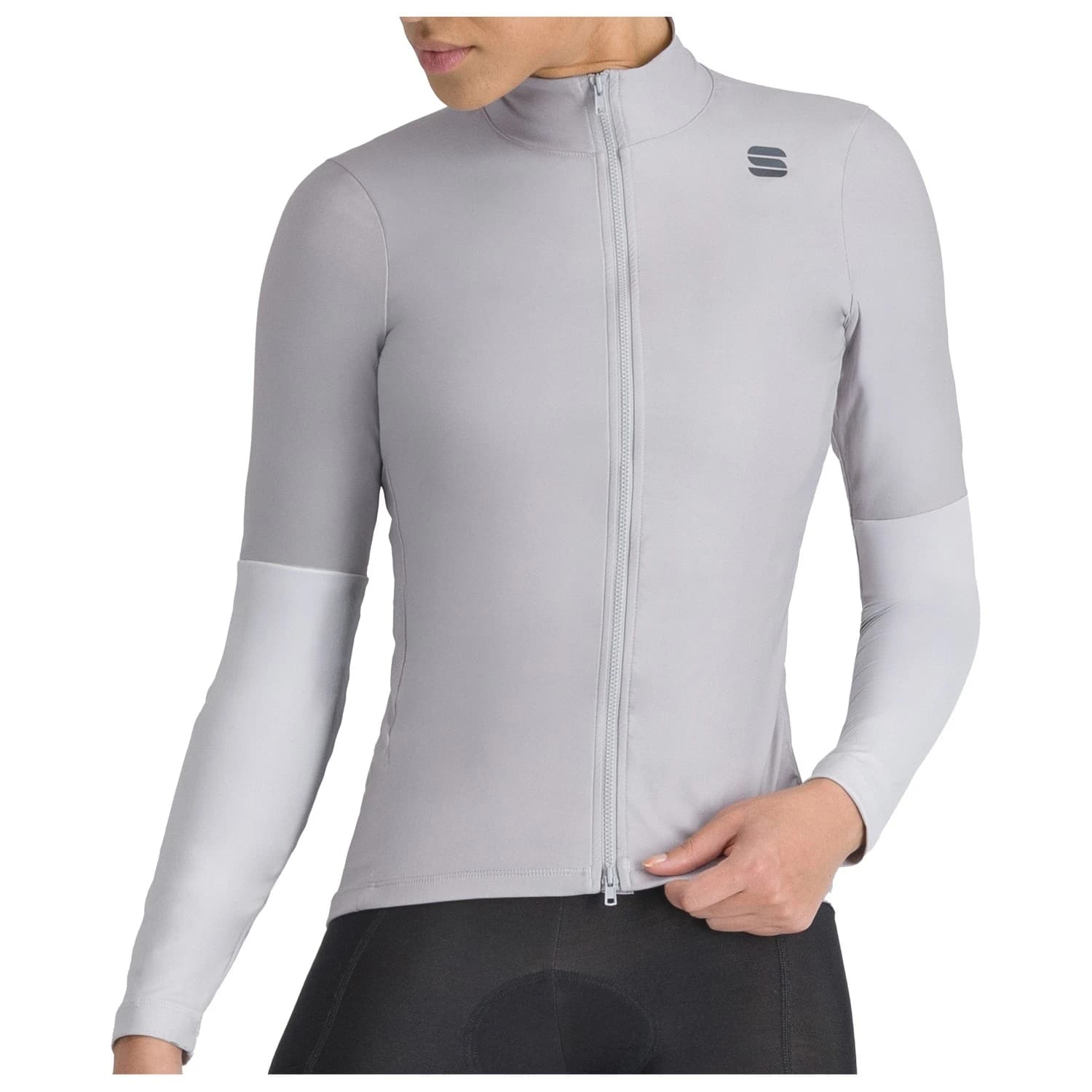 Дамска фланелка с къс ръкав за колоездене Sportful Women's SRK Shift Wind Jacket Cycling jersey - Stone Grey