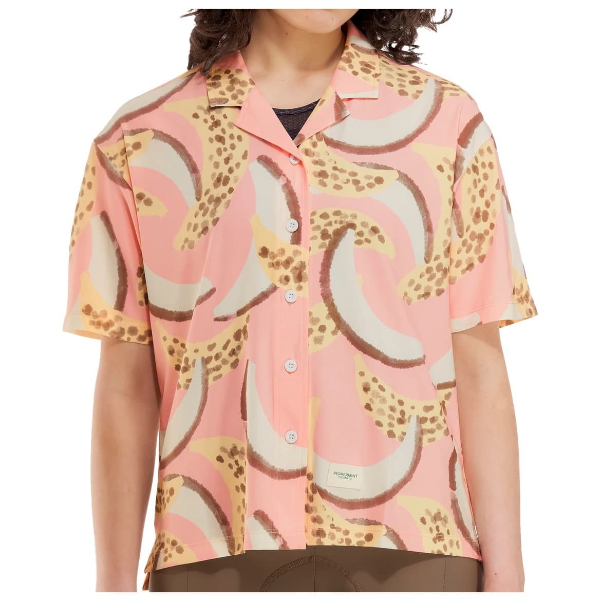 Дамска фланелка с къс ръкав за колоездене PEPPERMINT Women's Signature Lightweight Shirt Cycling jersey - Bananarama Grapefruit