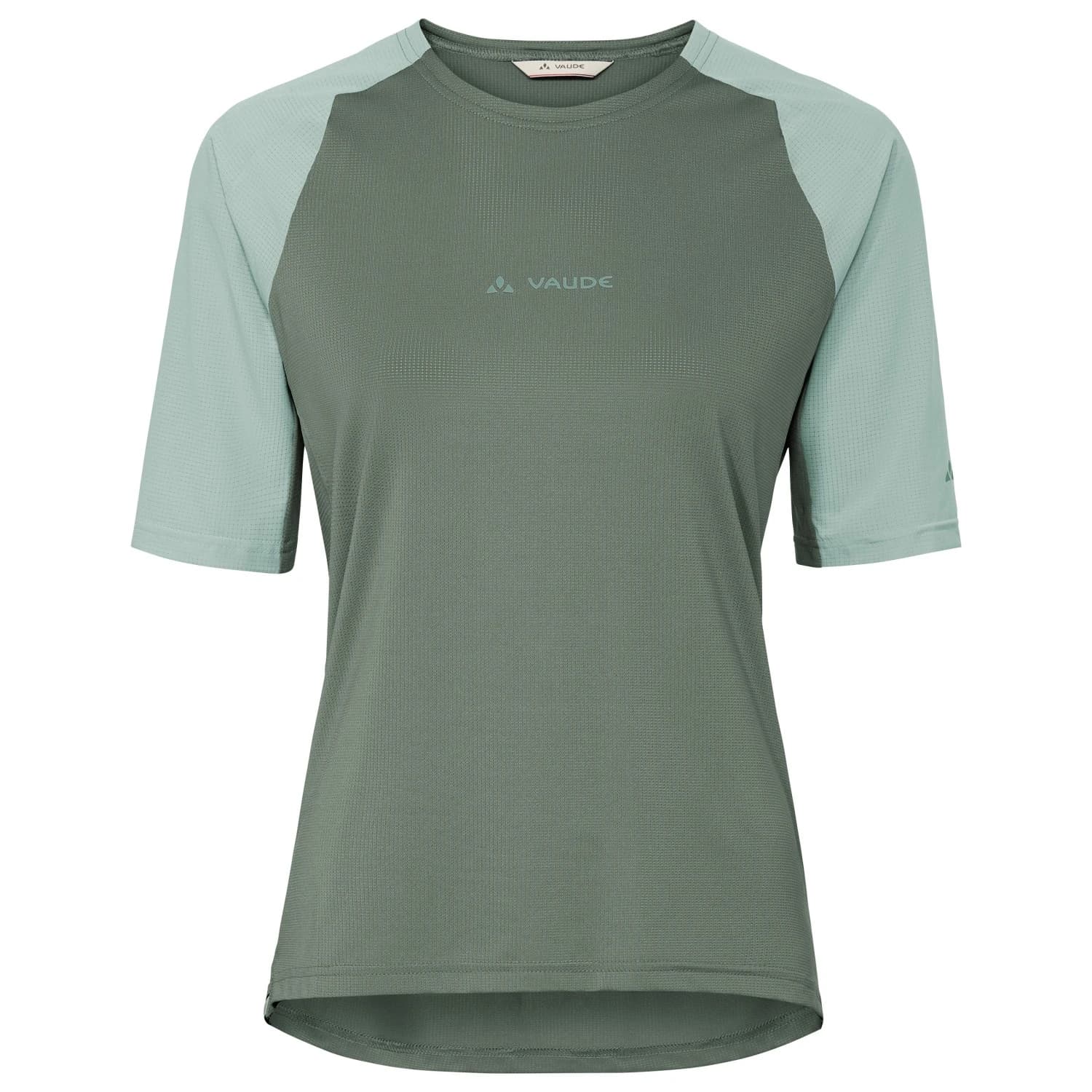 Дамска фланелка с къс ръкав за колоездене Vaude Women's Kuro Shirt II Cycling jersey - Agave