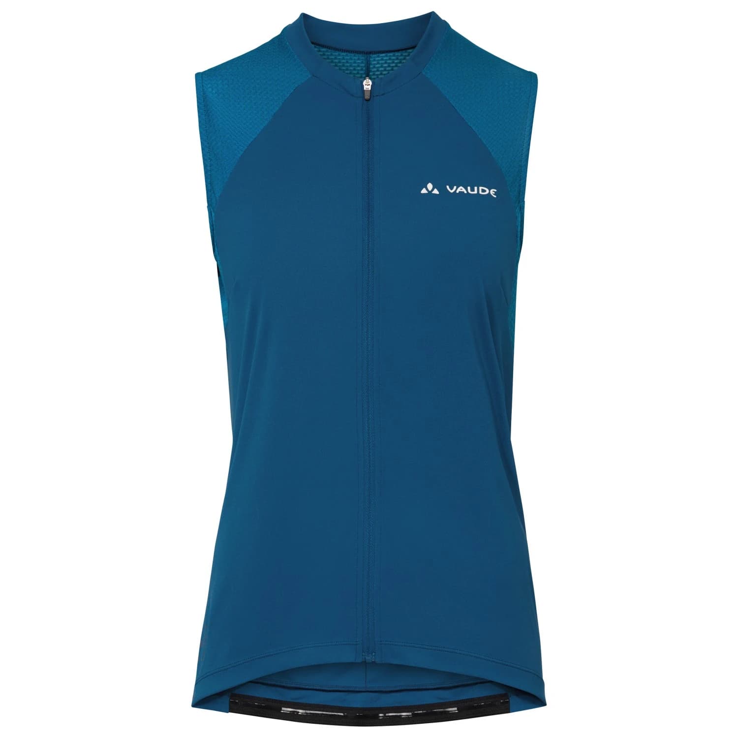 Дамска фланелка с къс ръкав за колоездене Vaude Women's Matera Full Zip Tricot Slim Cycling jersey - Shore Blue
