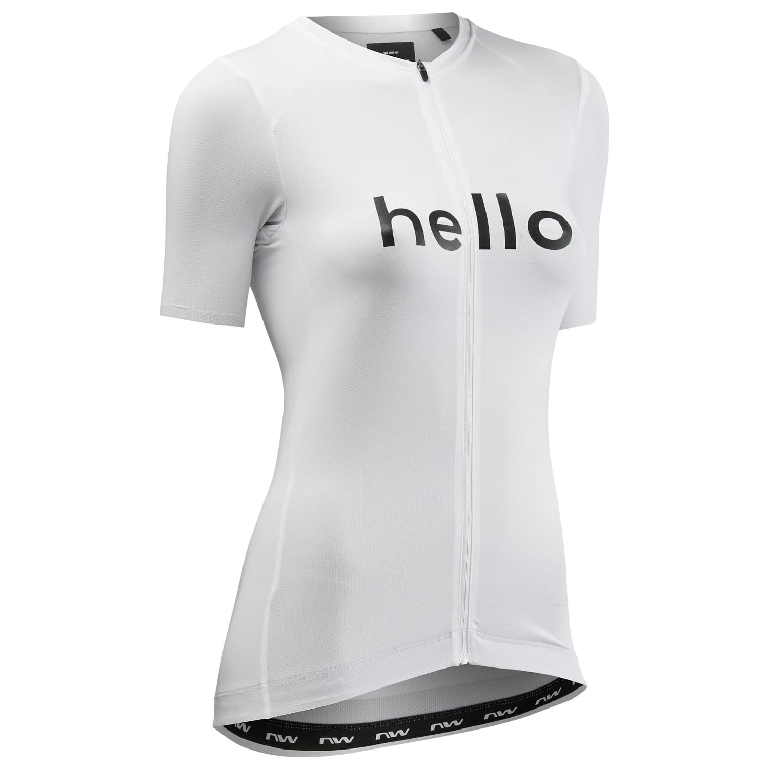 Дамска фланелка с къс ръкав за колоездене Northwave Women's Blade Hello Goodbye Jersey Short Sleeve Cycling jersey - White