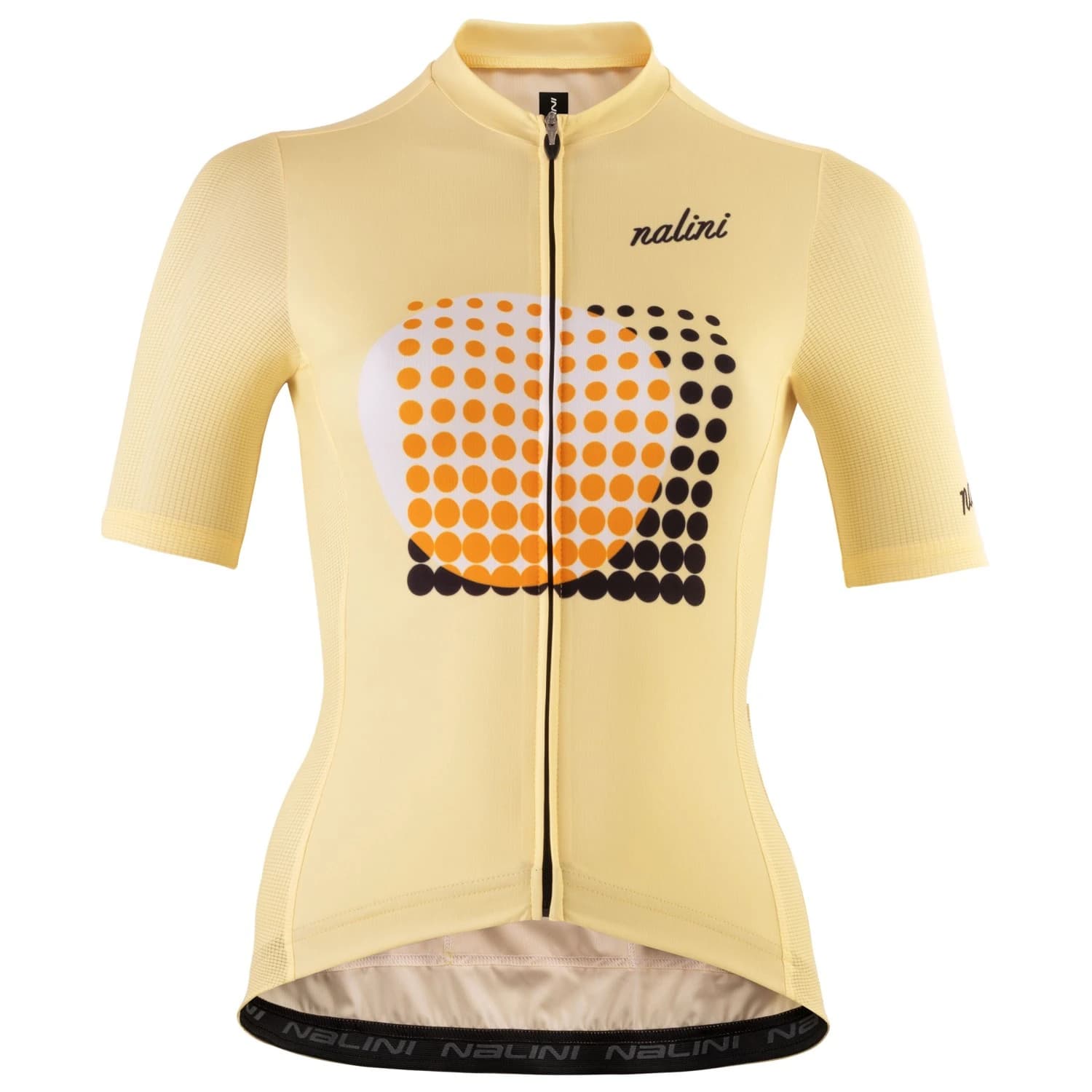 Дамска фланелка с къс ръкав за колоездене Nalini Women's Miaohaus Jersey Cycling jersey - Champagne