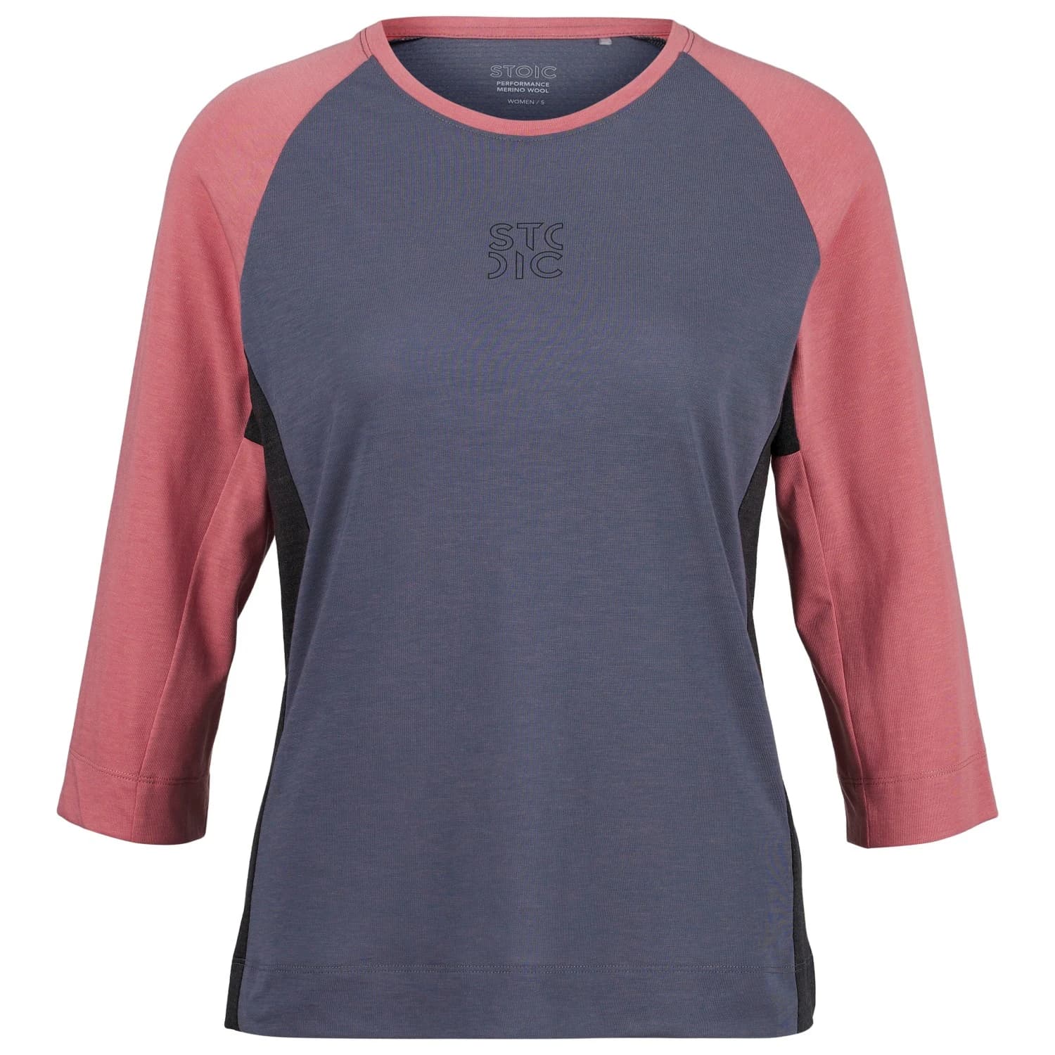 Дамска фланелка с къс ръкав за колоездене Stoic Women's PerformanceMerino LofsdalenSt. MTB 3/4 Tee Cycling jersey - Faded Rose / Multi