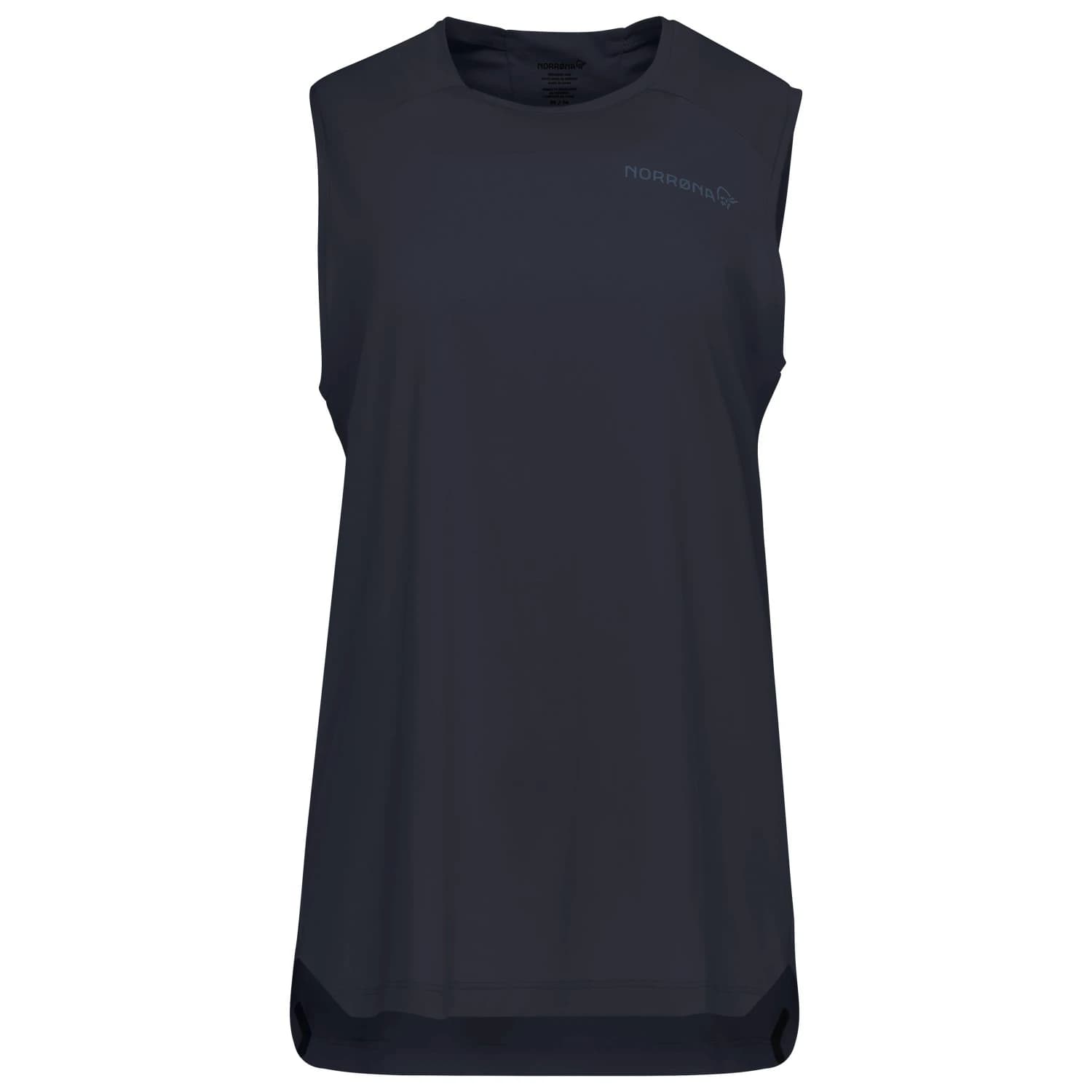 Дамска фланелка с къс ръкав за колоездене Norrøna Women's Fjørå Equaliser Sleeveless Sport shirt - Caviar Black