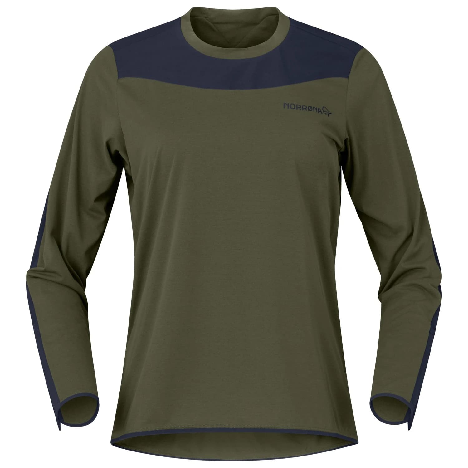 Дамска фланелка с дълъг ръкав за колоездене Norrøna Women's Skibotn Equaliser Tech L/S Cycling jersey - Olive Night