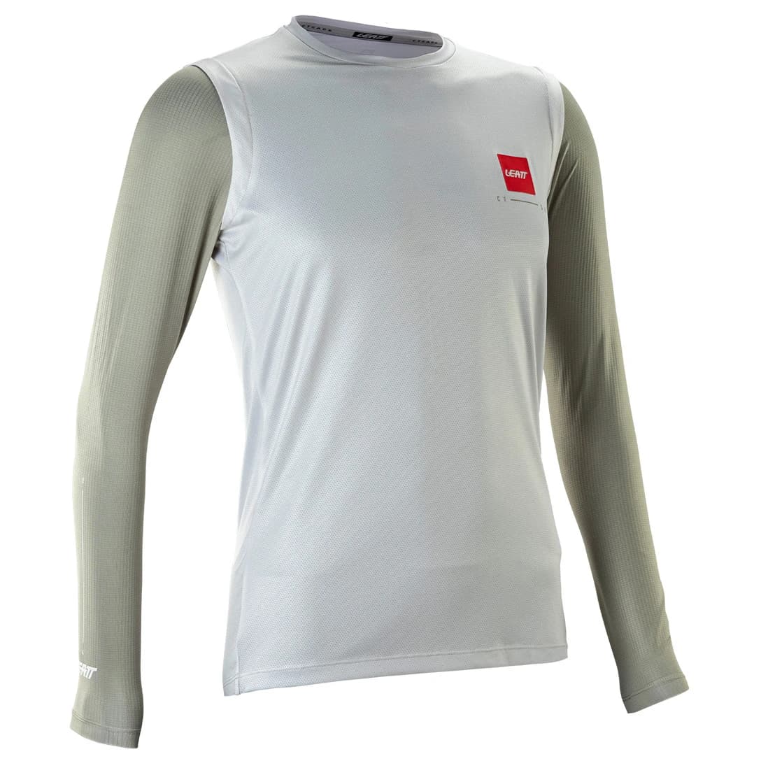 Дамска фланелка с дълъг ръкав за колоездене Leatt Women's MTB Gravity 2.0 L/S Jersey Cycling jersey - Cream White