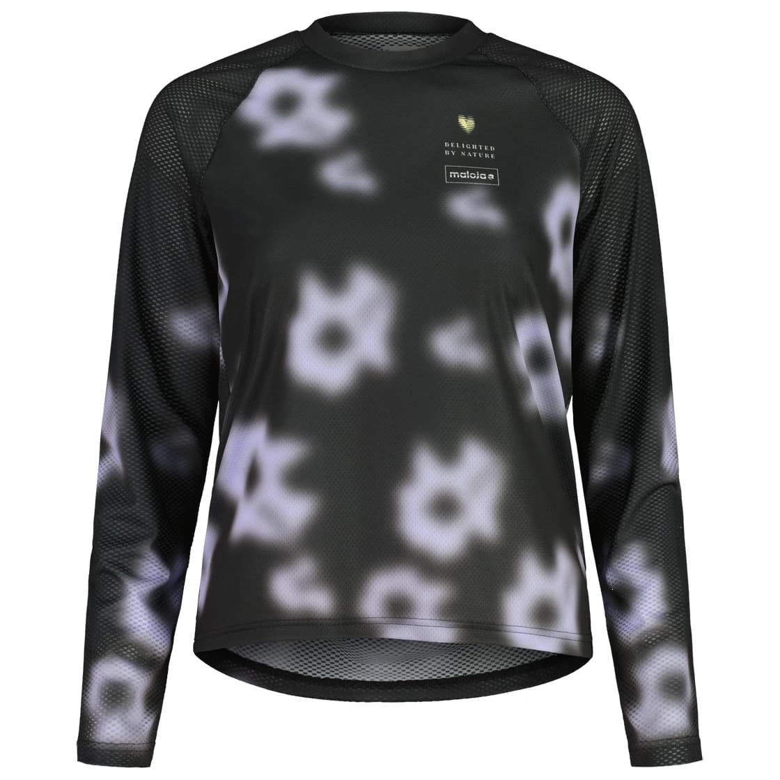 Дамска фланелка с дълъг ръкав за колоездене Maloja Women's BaldoM. Cycling jersey - Deep Black Shadow