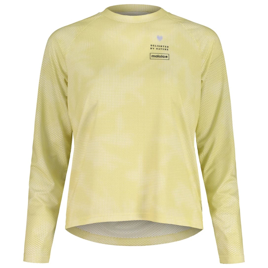 Дамска фланелка с дълъг ръкав за колоездене Maloja Women's BaldoM. Cycling jersey - Moonlight Iris Grid