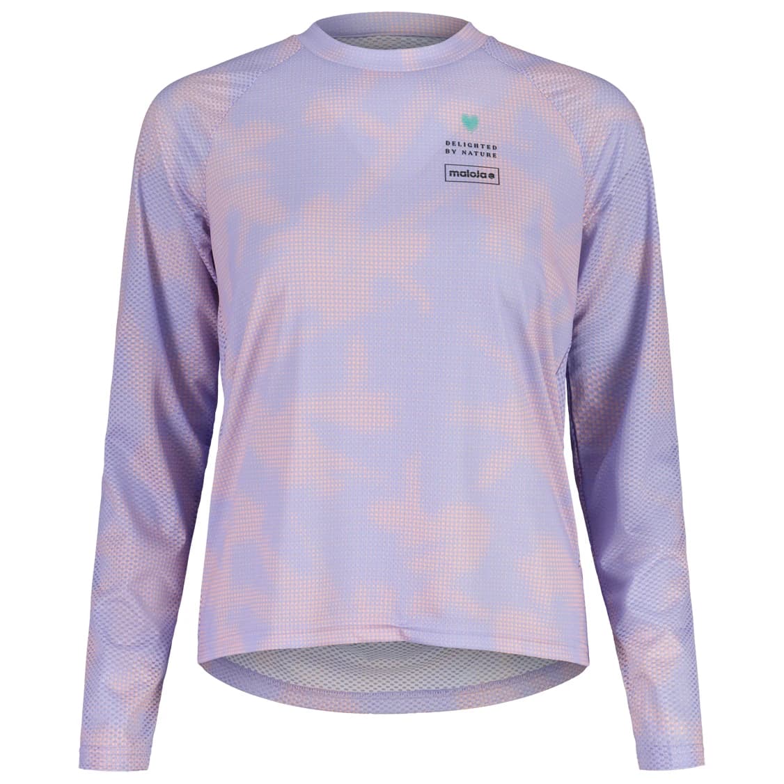 Дамска фланелка с дълъг ръкав за колоездене Maloja Women's BaldoM. Cycling jersey - Summer Sky Iris Grid