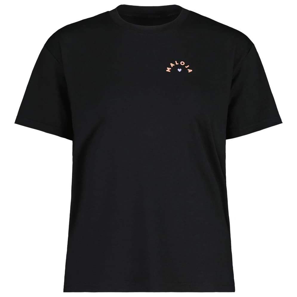 Дамска фланелка с къс ръкав за колоездене Maloja Women's FreihutM. Cycling jersey - Deep Black