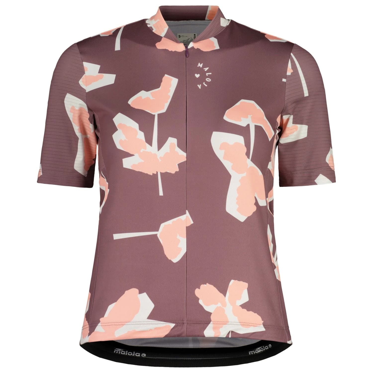 Дамска фланелка с къс ръкав за колоездене Maloja Women's HochgallM. 1/2 Cycling jersey - Stormy Lilac Sunleaf