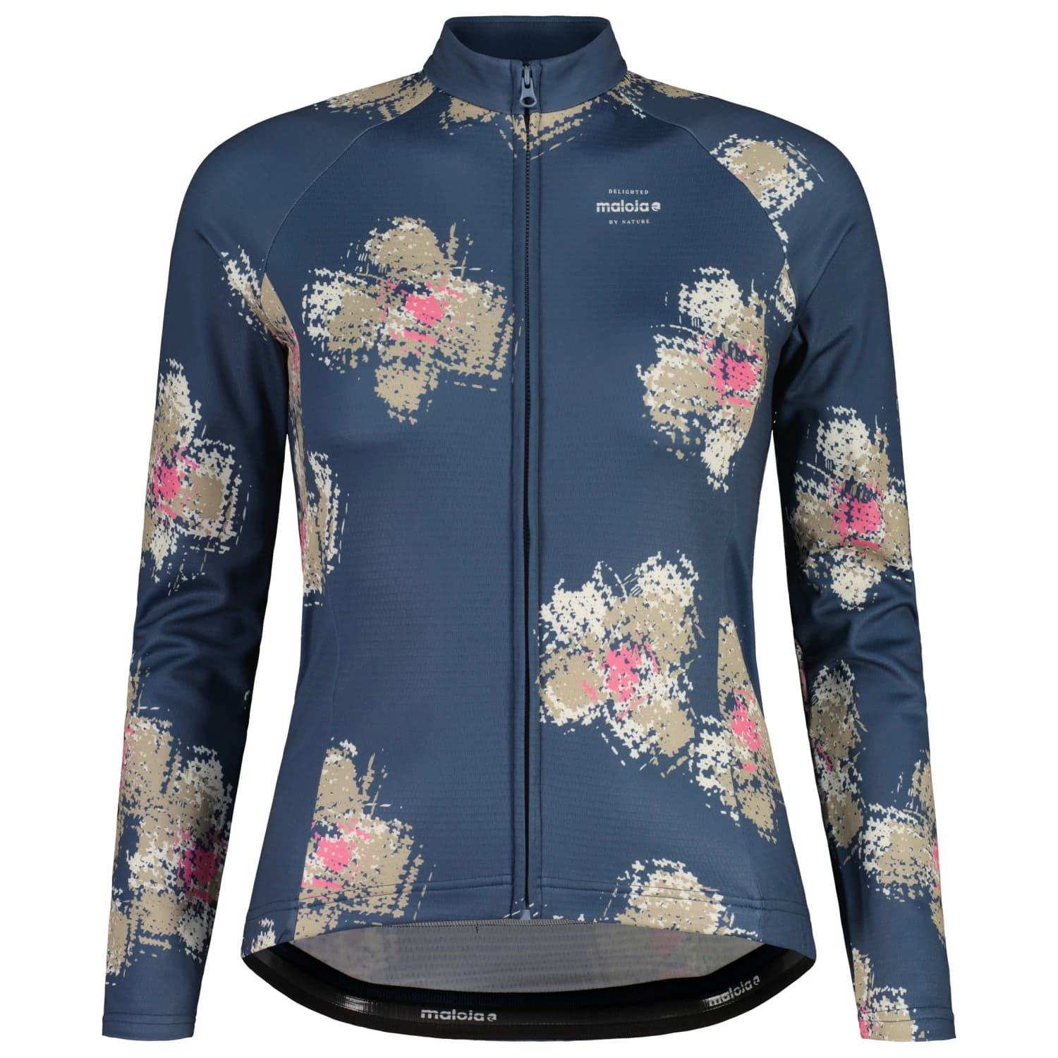 Дамска фланелка с дълъг ръкав за колоездене Maloja Women's SundaM. 1/1 Cycling jersey - Dusty Blue Joy