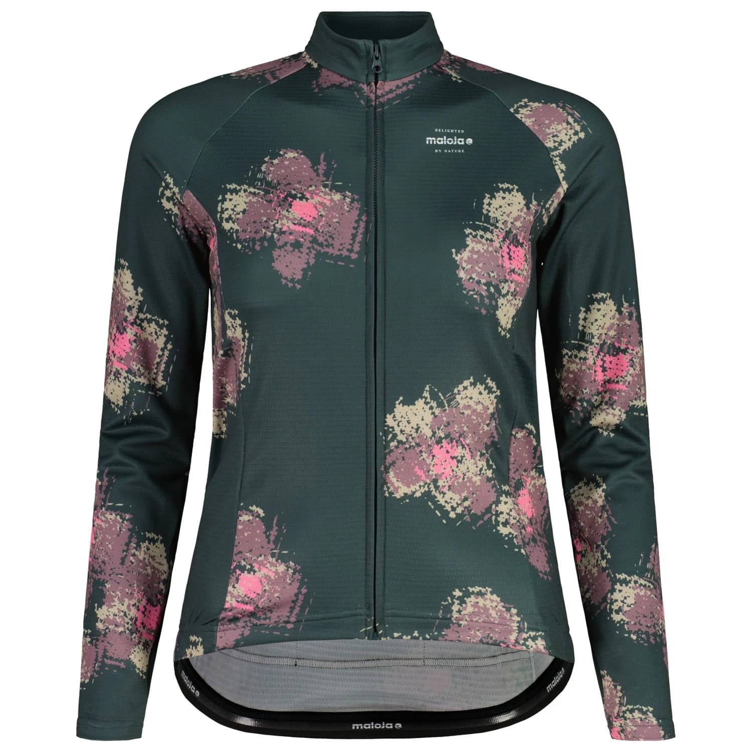 Дамска фланелка с дълъг ръкав за колоездене Maloja Women's SundaM. 1/1 Cycling jersey - Mountain Pine Joy