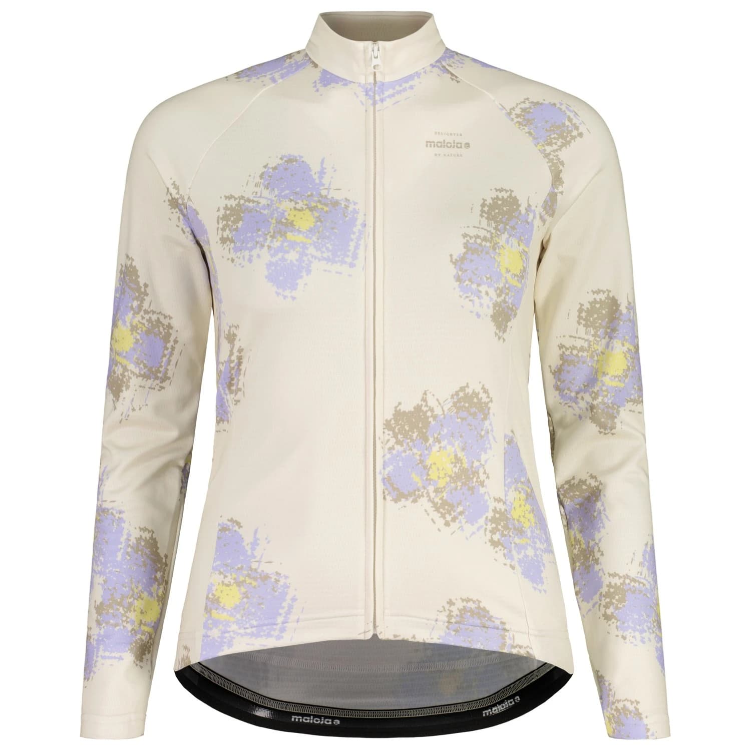Дамска фланелка с дълъг ръкав за колоездене Maloja Women's SundaM. 1/1 Cycling jersey - Shaded White Joy