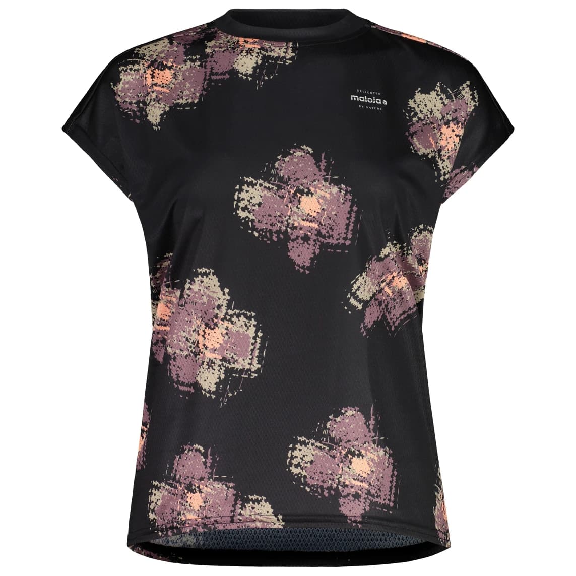 Дамска фланелка с къс ръкав за колоездене Maloja Women's SundaM. Allmountain Top Cycling jersey - Deep Black Joy