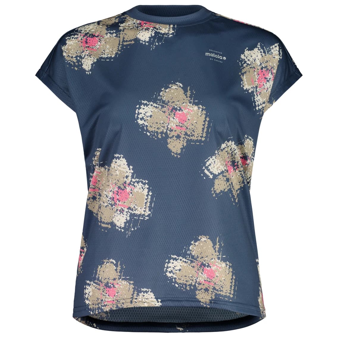 Дамска фланелка с къс ръкав за колоездене Maloja Women's SundaM. Allmountain Top Cycling jersey - Dusty Blue Joy
