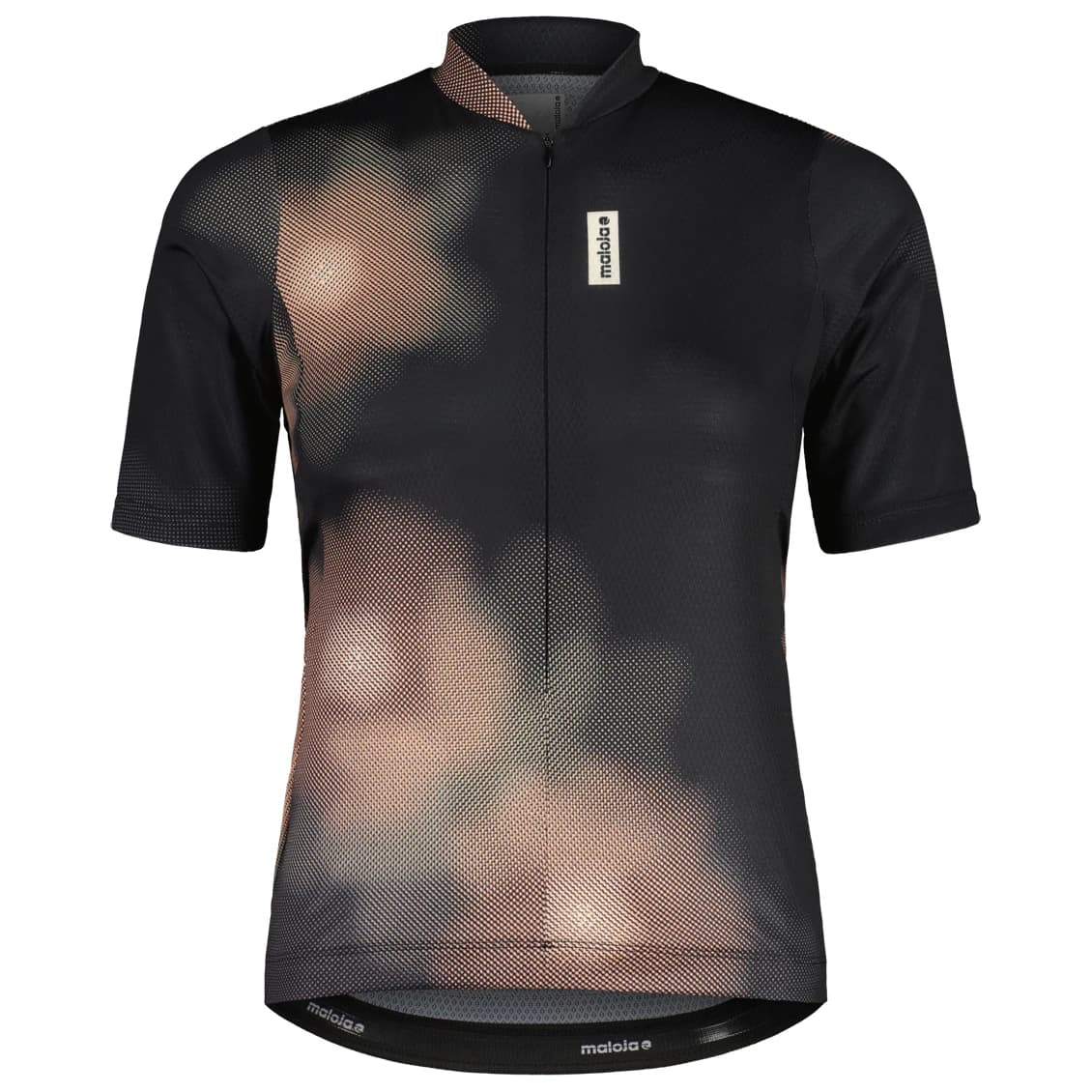 Дамска фланелка с къс ръкав за колоездене Maloja Women's VaridM. Cycling jersey - Deep Black Bloom