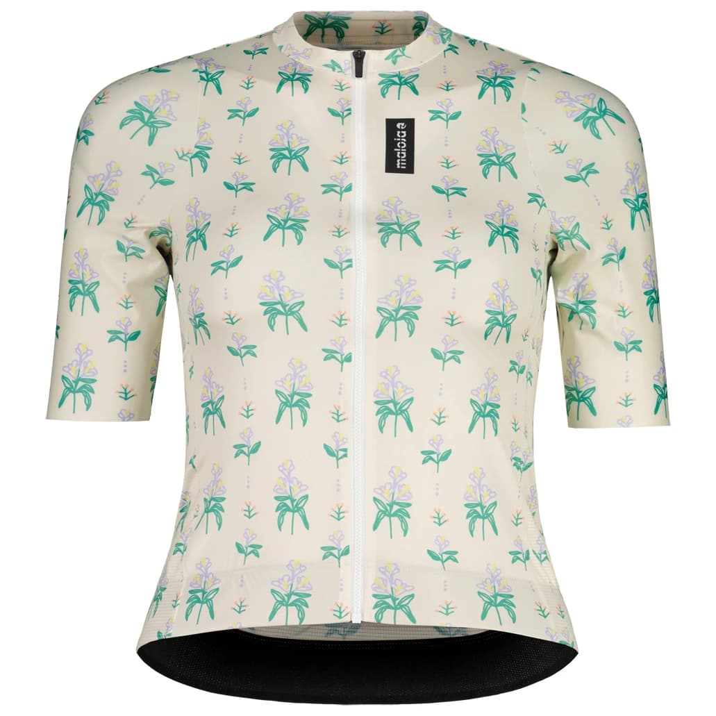 Дамска фланелка с къс ръкав за колоездене Maloja Women's VelikaM. Cycling jersey - Shaded White Iris