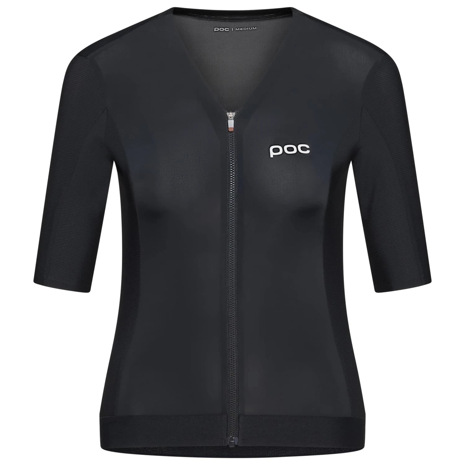 Дамска фланелка с къс ръкав за колоездене POC Women's Raceday S/S Jersey Cycling jersey - Uranium Black