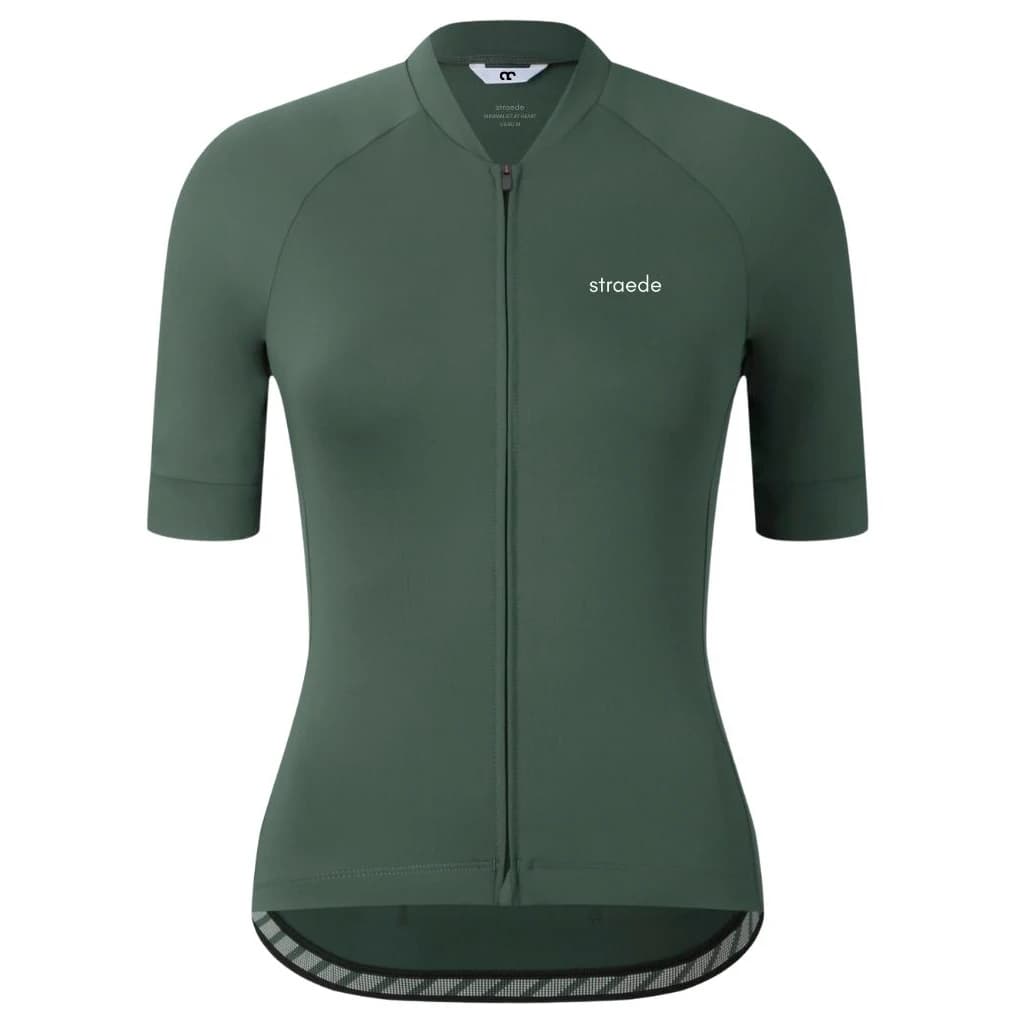 Дамска фланелка с къс ръкав за колоездене straede Women's Kaern Jersey Cycling jersey - Green