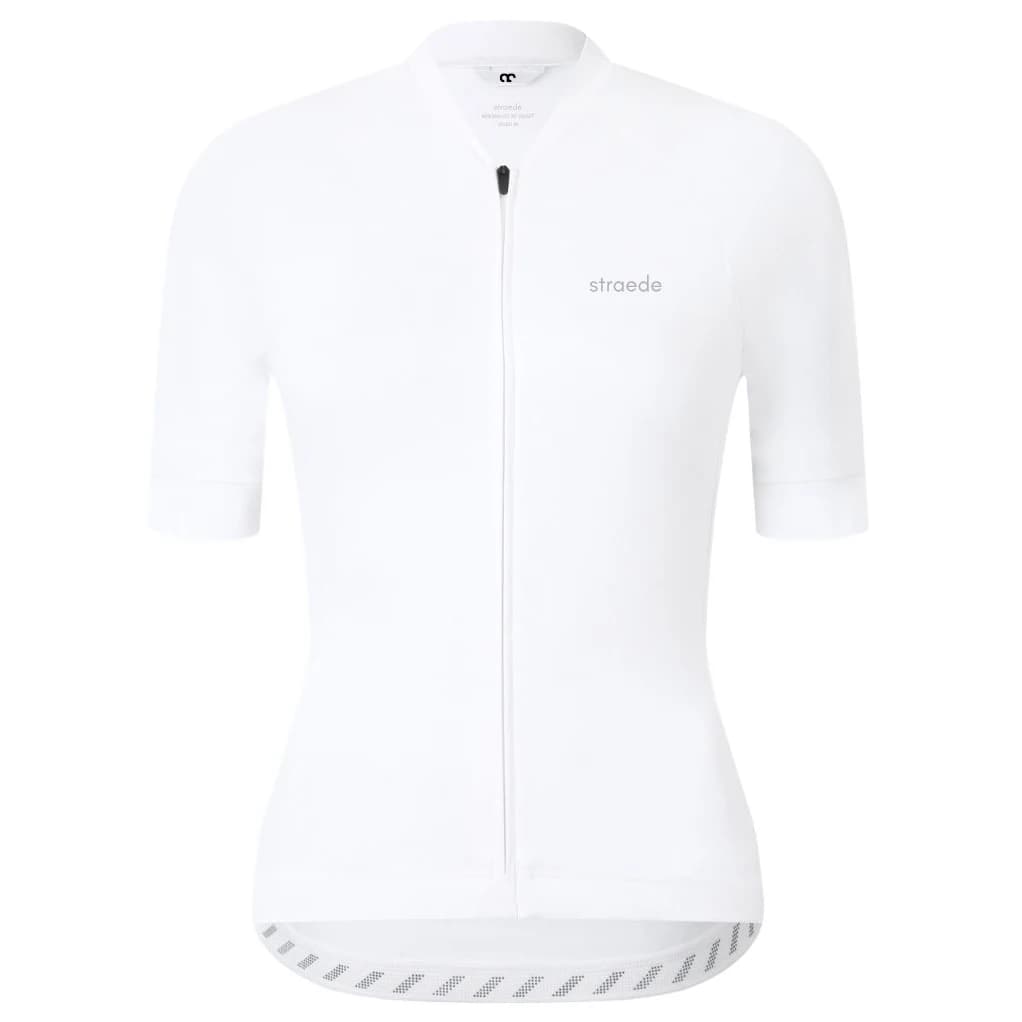 Дамска фланелка с къс ръкав за колоездене straede Women's Kaern Jersey Cycling jersey - White