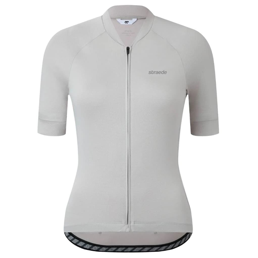 Дамска фланелка с къс ръкав за колоездене straede Women's Kaern Jersey Pro Cycling jersey - Pale Grey