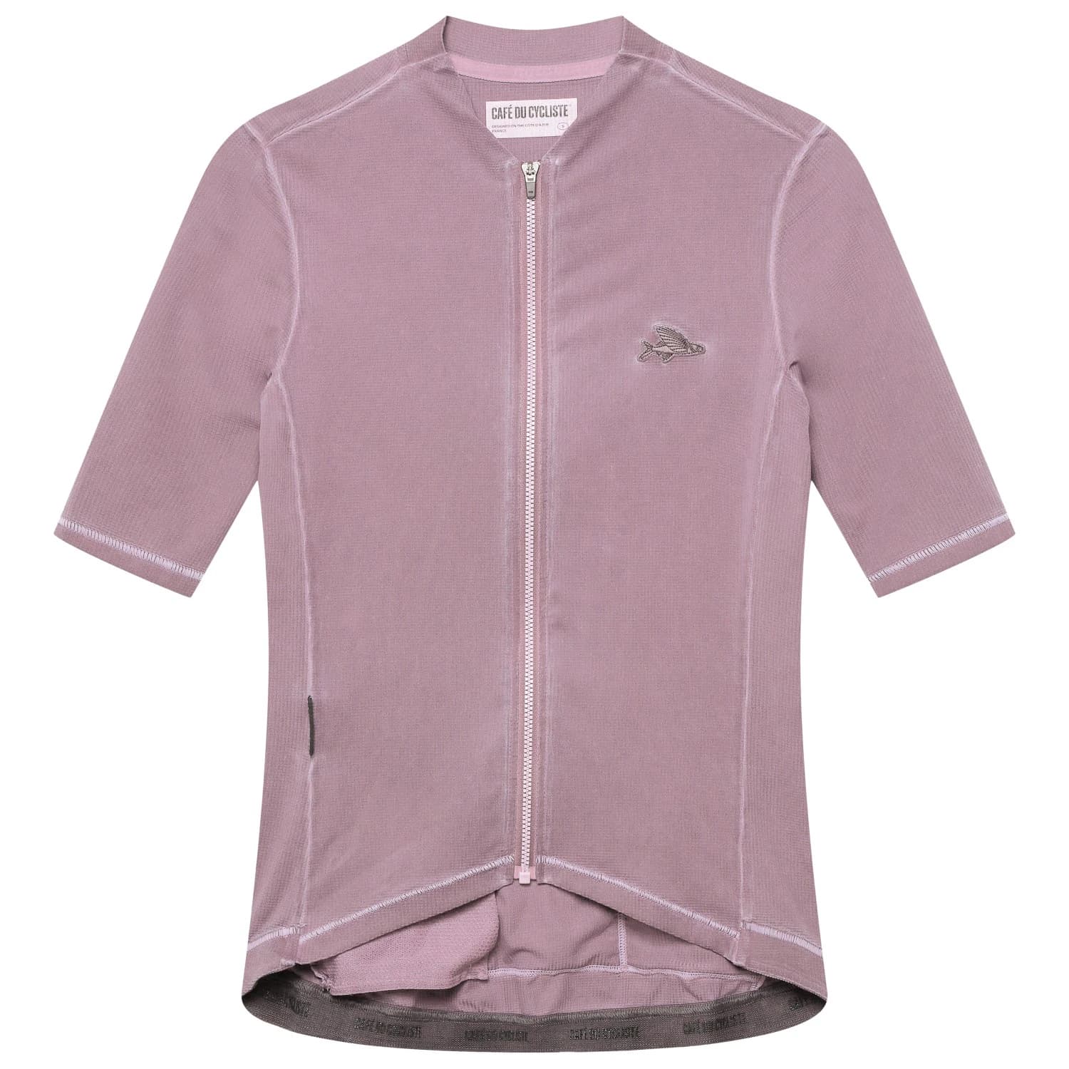 Дамска фланелка с къс ръкав за колоездене CAFÉ DU CYCLISTE Women's Laurette Cycling jersey - Cold Dye Mineral Pink