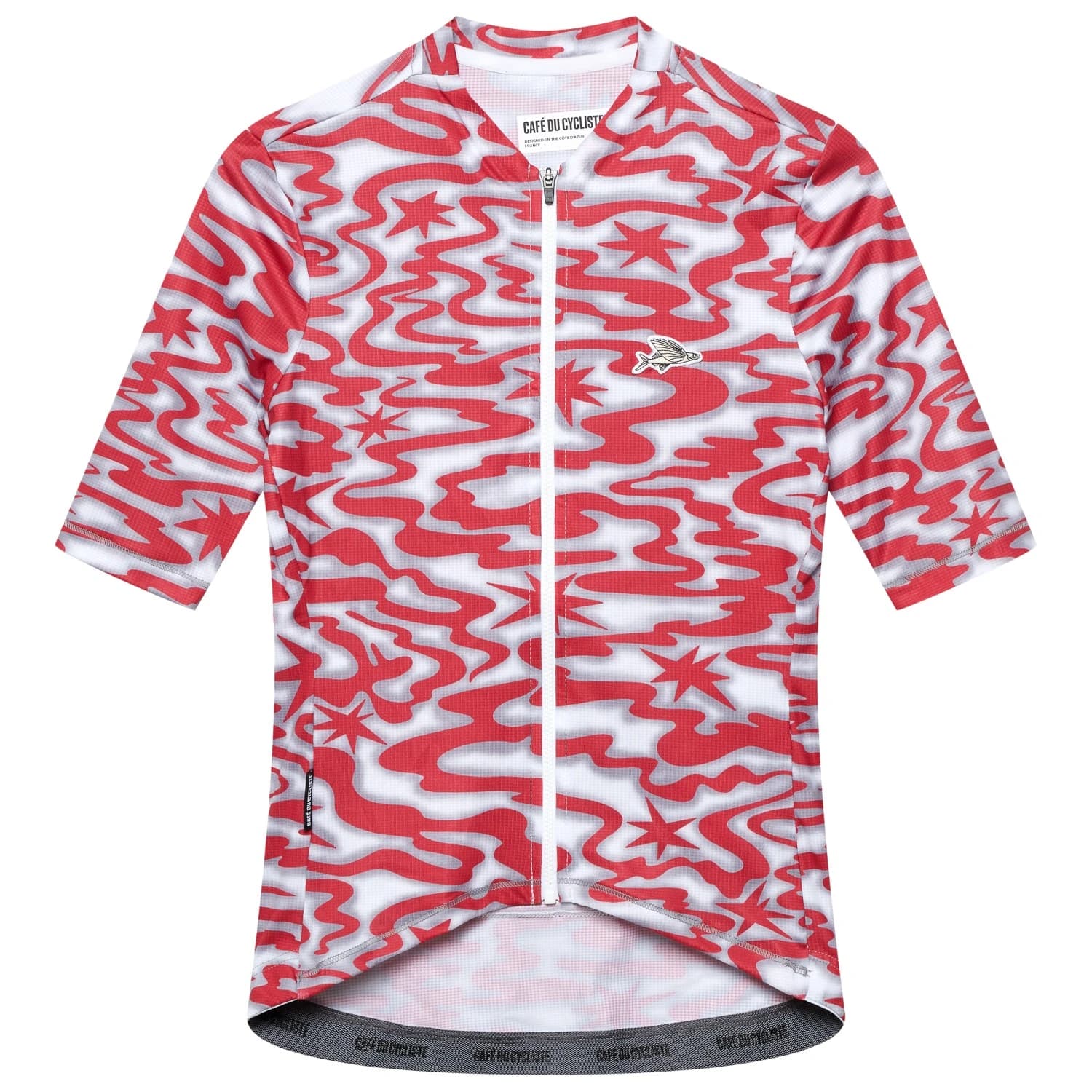 Дамска фланелка с къс ръкав за колоездене CAFÉ DU CYCLISTE Women's Laurette Cycling jersey - Stars Fired Moon