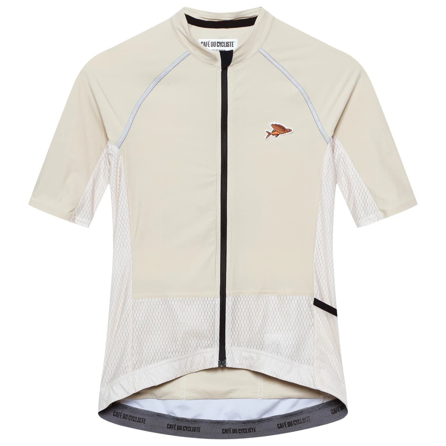 Дамска фланелка с къс ръкав за колоездене CAFÉ DU CYCLISTE Women's Magda Cycling jersey - Chalk