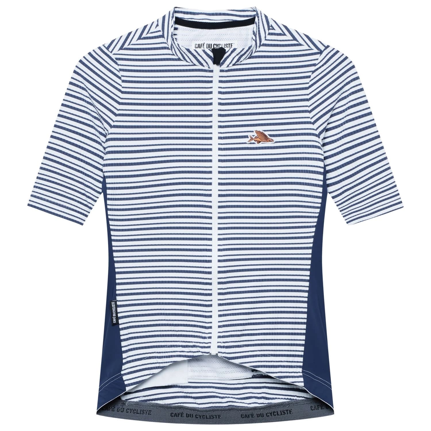 Дамска фланелка с къс ръкав за колоездене CAFÉ DU CYCLISTE Women's Romy Cycling jersey - White Navy