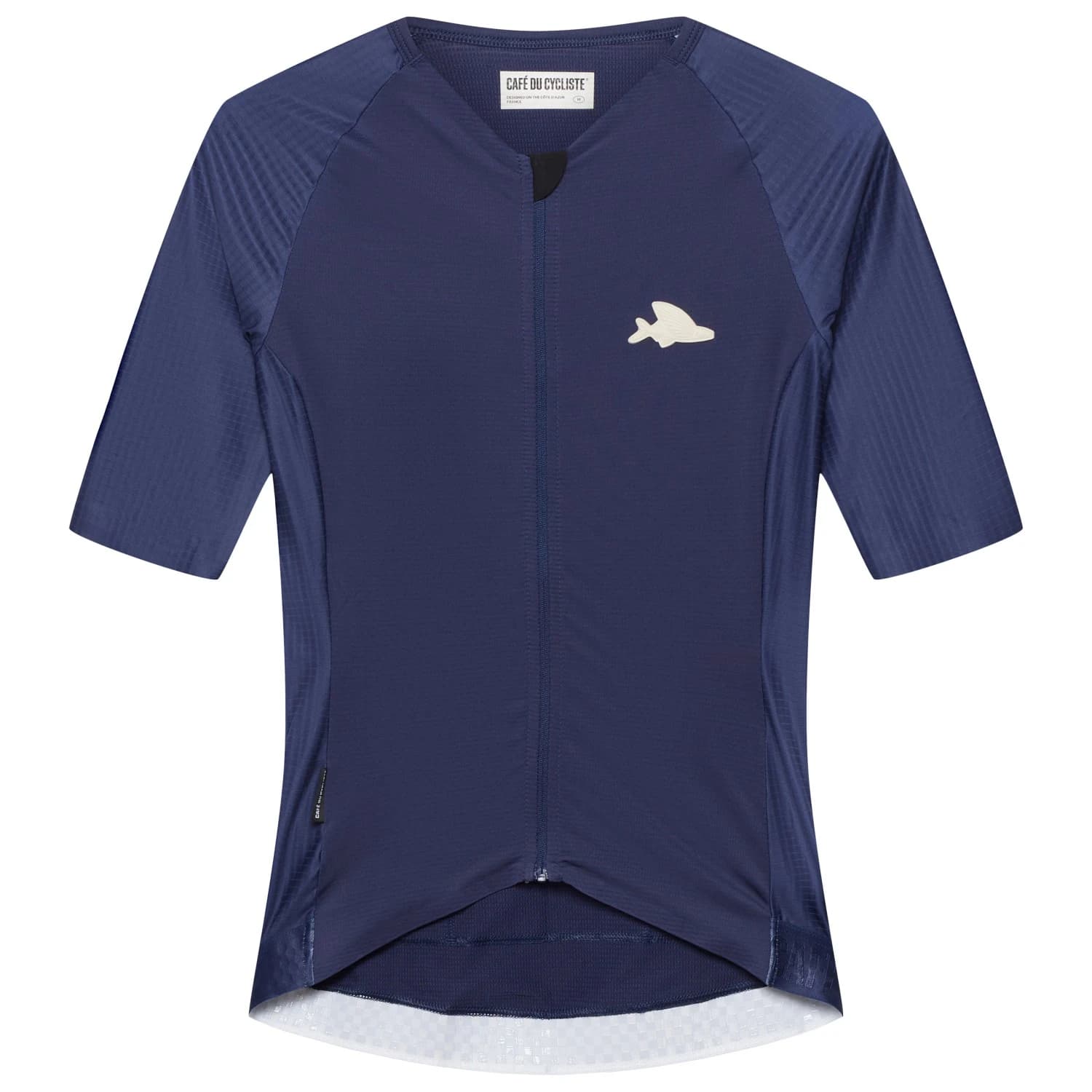 Дамска фланелка с къс ръкав за колоездене CAFÉ DU CYCLISTE Women's Vinciane Cycling jersey - Navy