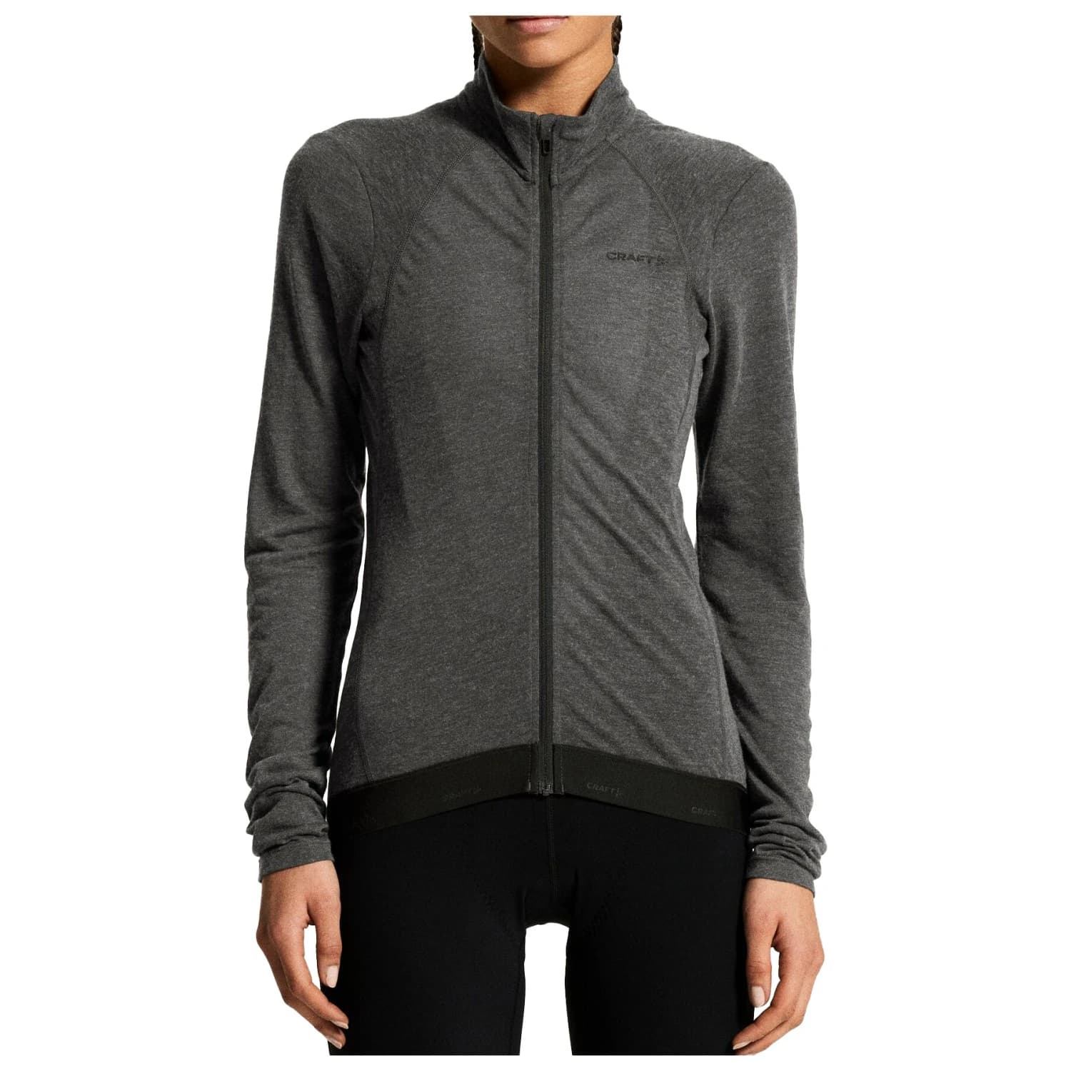 Фланелка с дълъг ръкав за колоездене Craft Women's Bike Subz Wool L/S Jersey Cycling jersey - Black / Melange