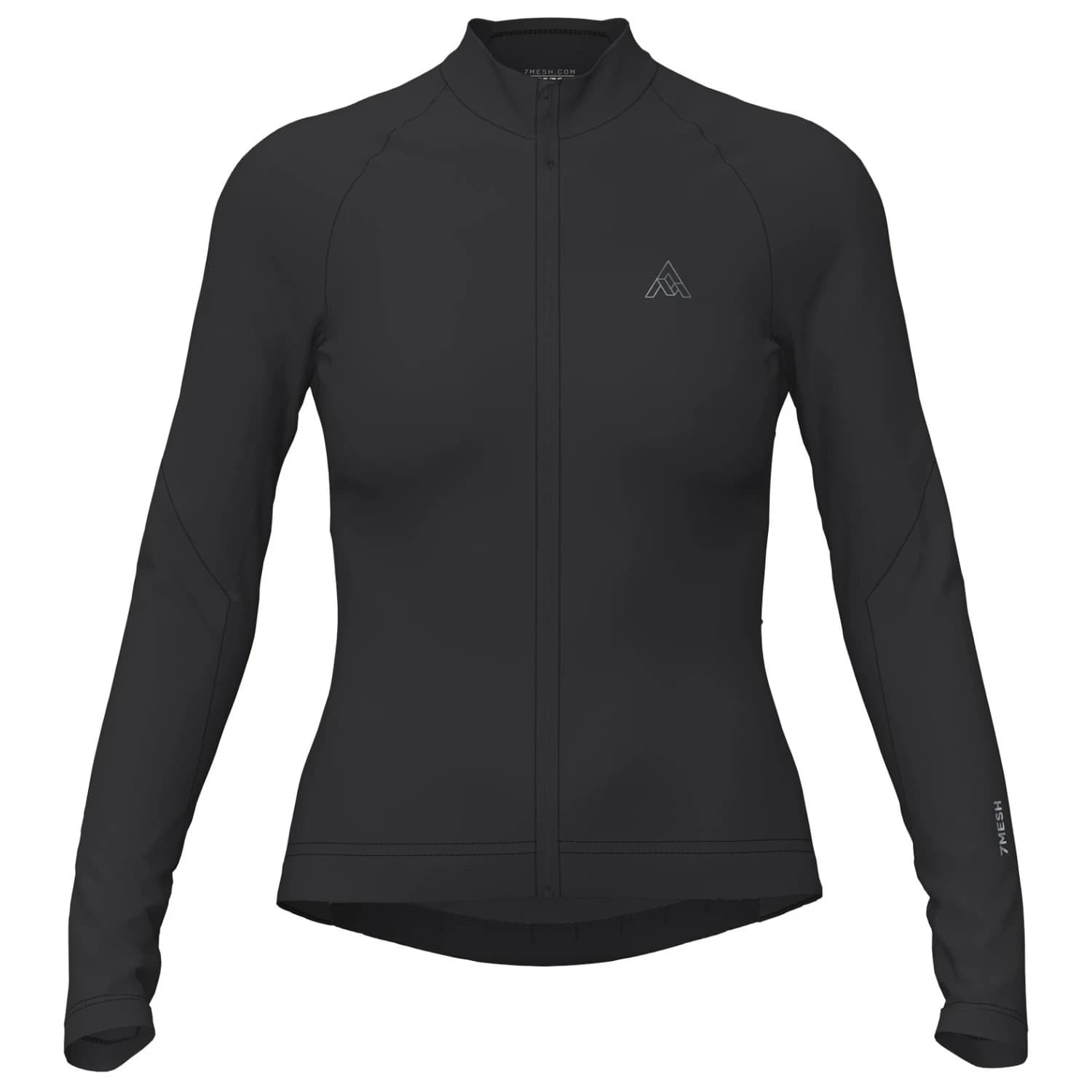 Дамска фланелка с дълъг ръкав за колоездене 7mesh Women's Atlas Jersey L/S Cycling jersey - Black