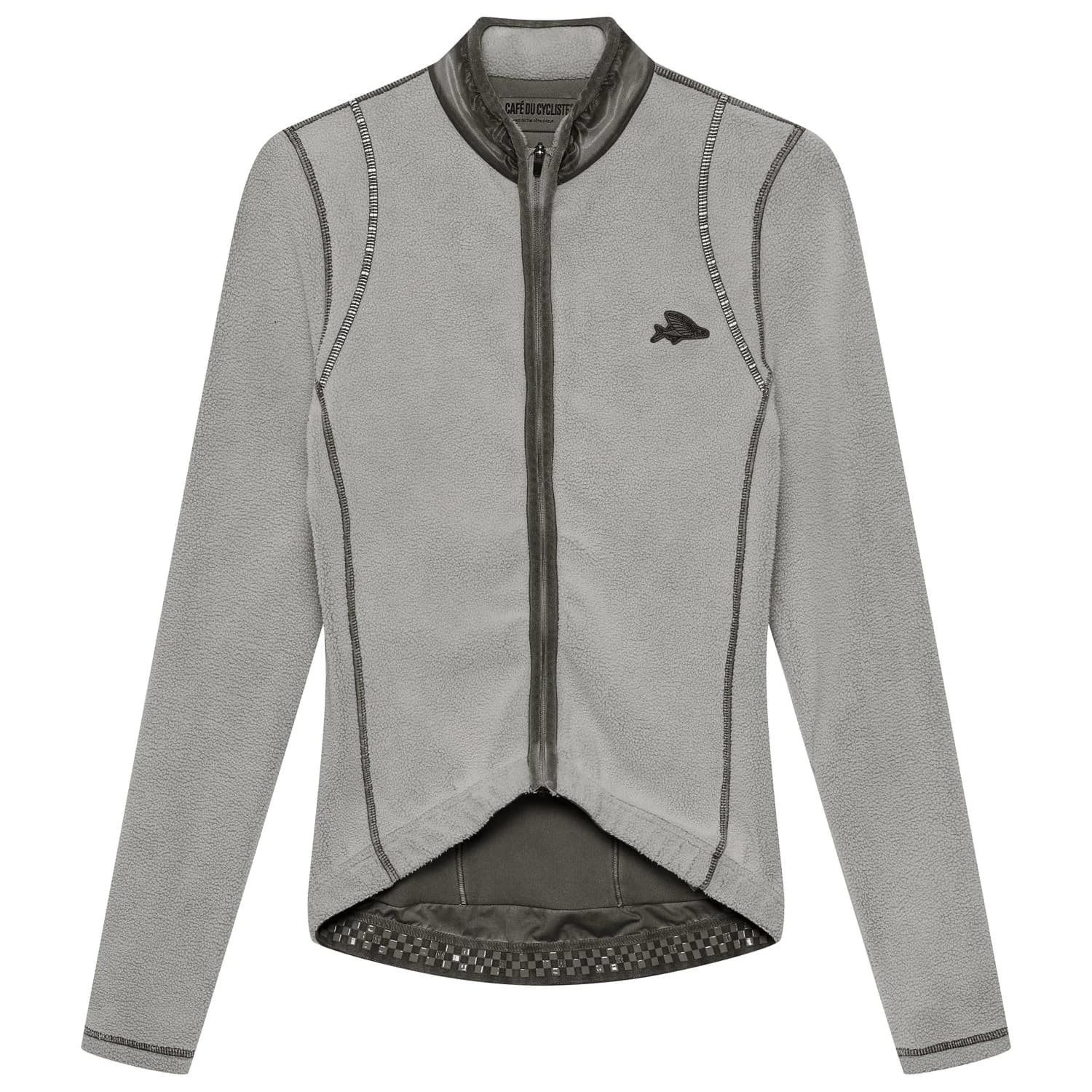 Фланелка с дълъг ръкав за колоездене CAFÉ DU CYCLISTE Women's Emilie Cycling jersey - Cold Dye Anthracite