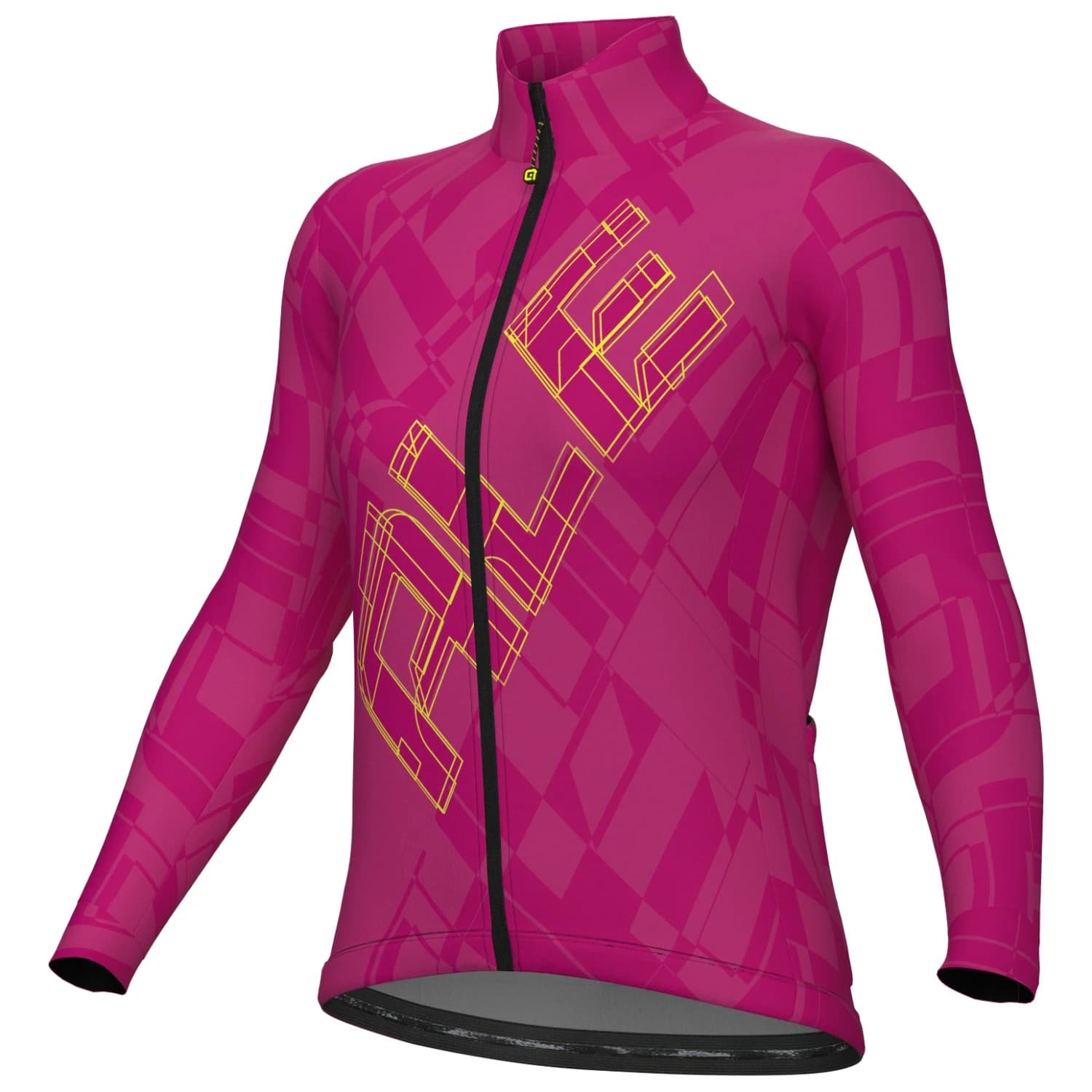 Фланелка с дълъг ръкав за колоездене Alé Women's Pragma Schema L/S Jersey Cycling jersey - Fuchsia