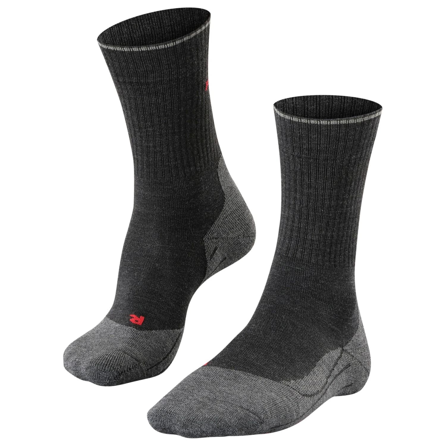 Мъжки туристически чорапи Falke TK2 Wool Silk Walking socks - Anthracite Melange