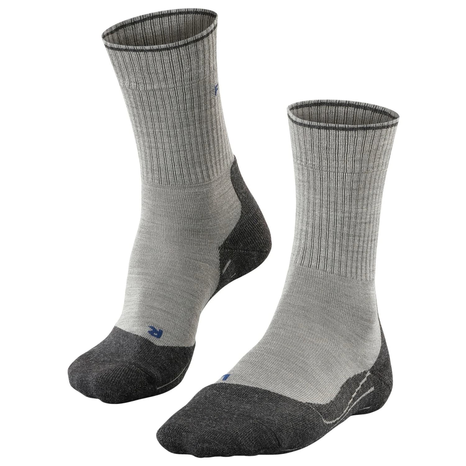 Мъжки туристически чорапи Falke TK2 Wool Silk Walking socks - Light Grey